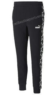 PANTALONE PUMA DONNA 581221 01 NERO COTONE AMPLIFIED