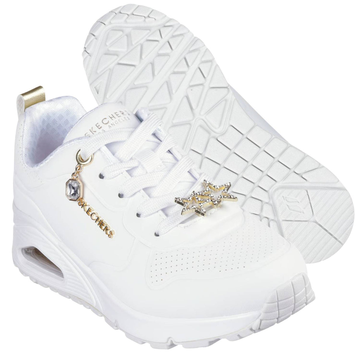 SCARPA RAGAZZE SKECHERS 310562L WGD UNO GEN1 BIANCO