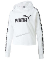 FELPA PUMA DONNA 581717 02 01 NERO BIANCO COTONE