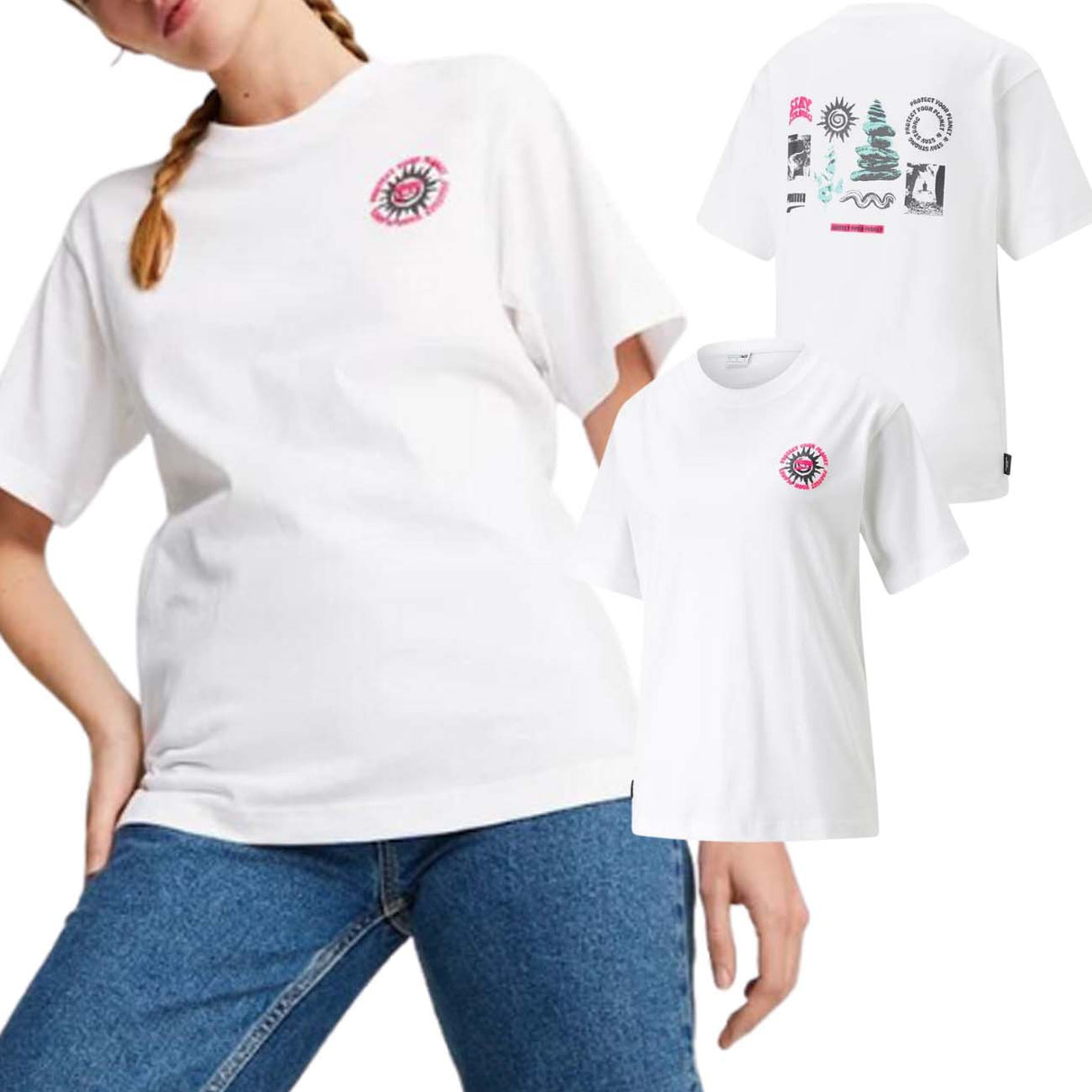 T-SHIRT DONNA PUMA 538362 RELAXED GRAPHIC COTONE