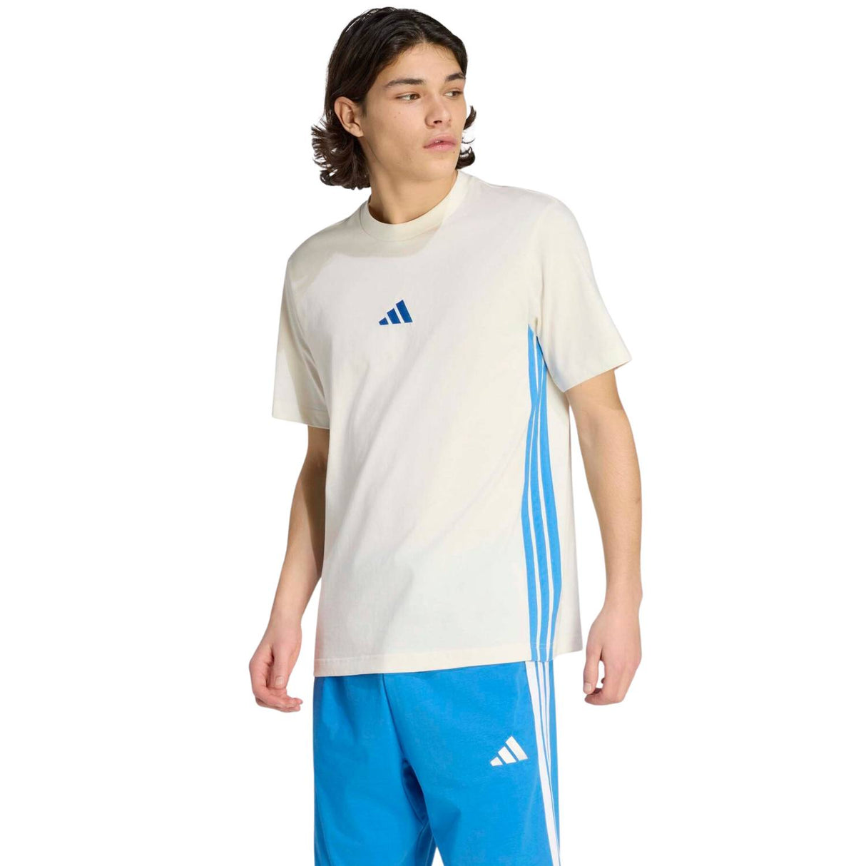T-SHIRT ADIDAS KC0888 COTONE BIANCO ESSENTIALS