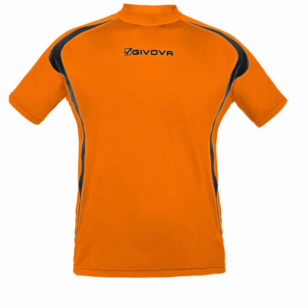 Maillot Running GIVOVA LR04 Gym Race Fluo T-Shirt Homme Blanc Jaune Orange