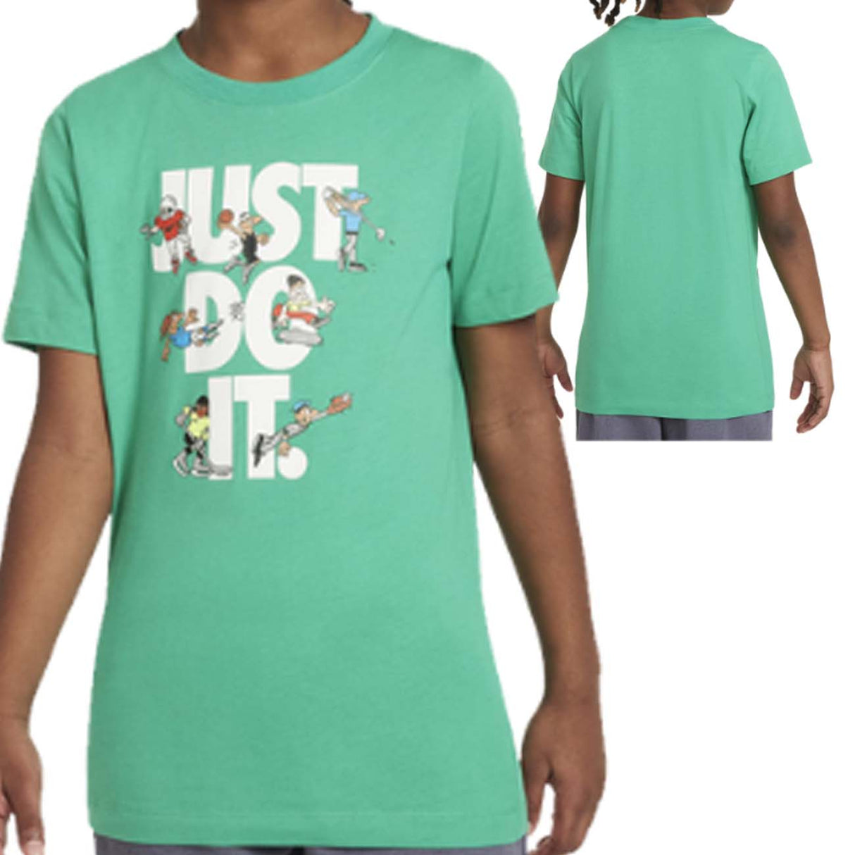T-SHIRT RAGAZZI NIKE FN9667-324 SPORTWEAR COTONE VERDE