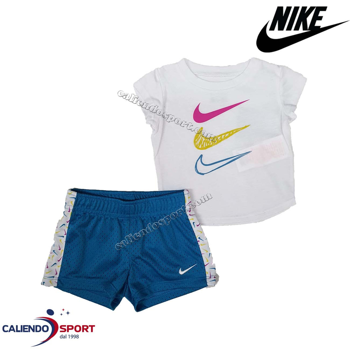 COMPLETO NIKE BAMBINA 16G211 U3H T-SHIRT+PANTALONCINO