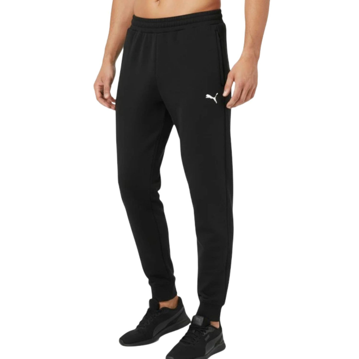 PANTALONE PUMA 692940 01  ESSENTIALS COTONE GARZATO NERO