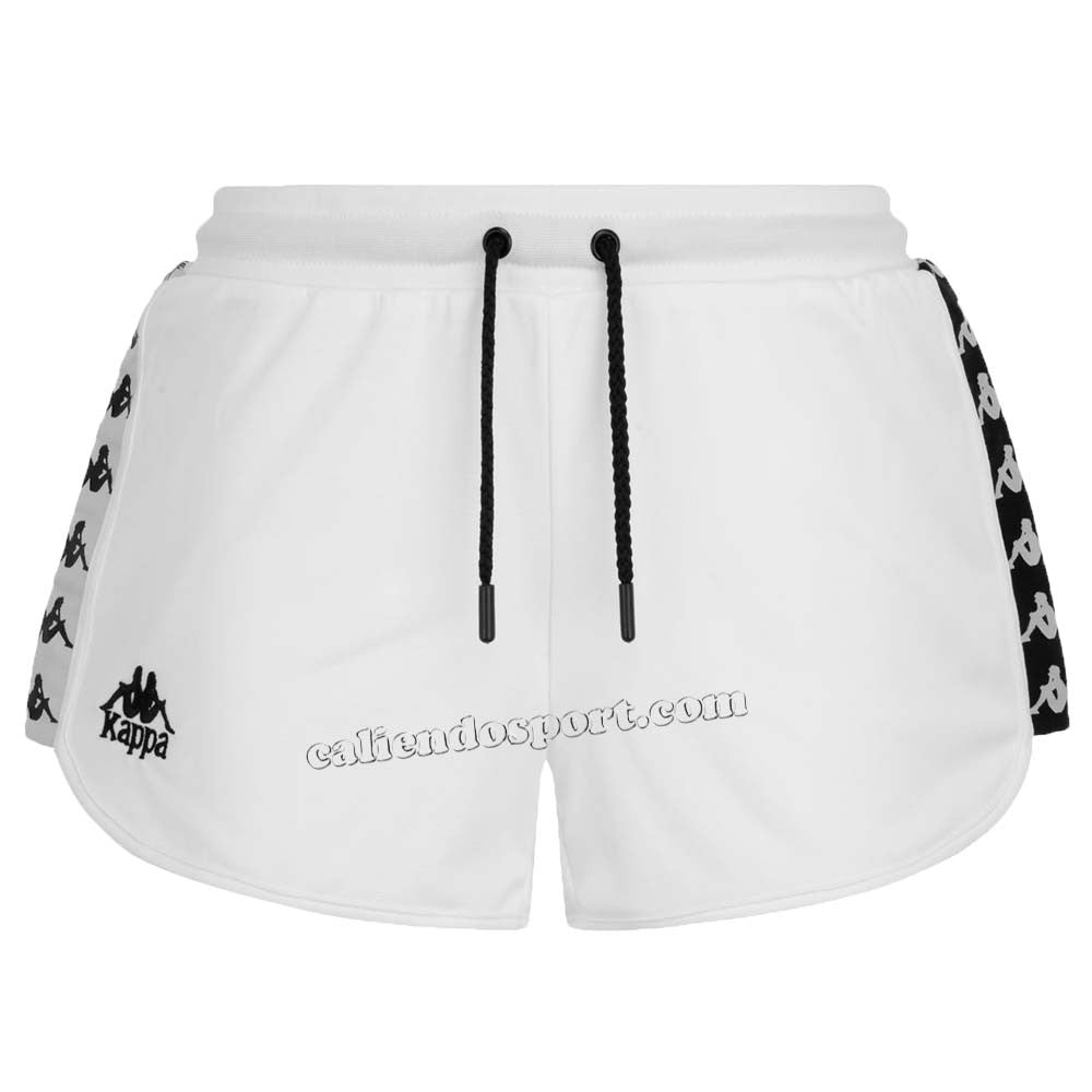 PANTALONCINO DONNA KAPPA BAND 222 303WGV0 977 974 ANGUYNERO BIANCO
