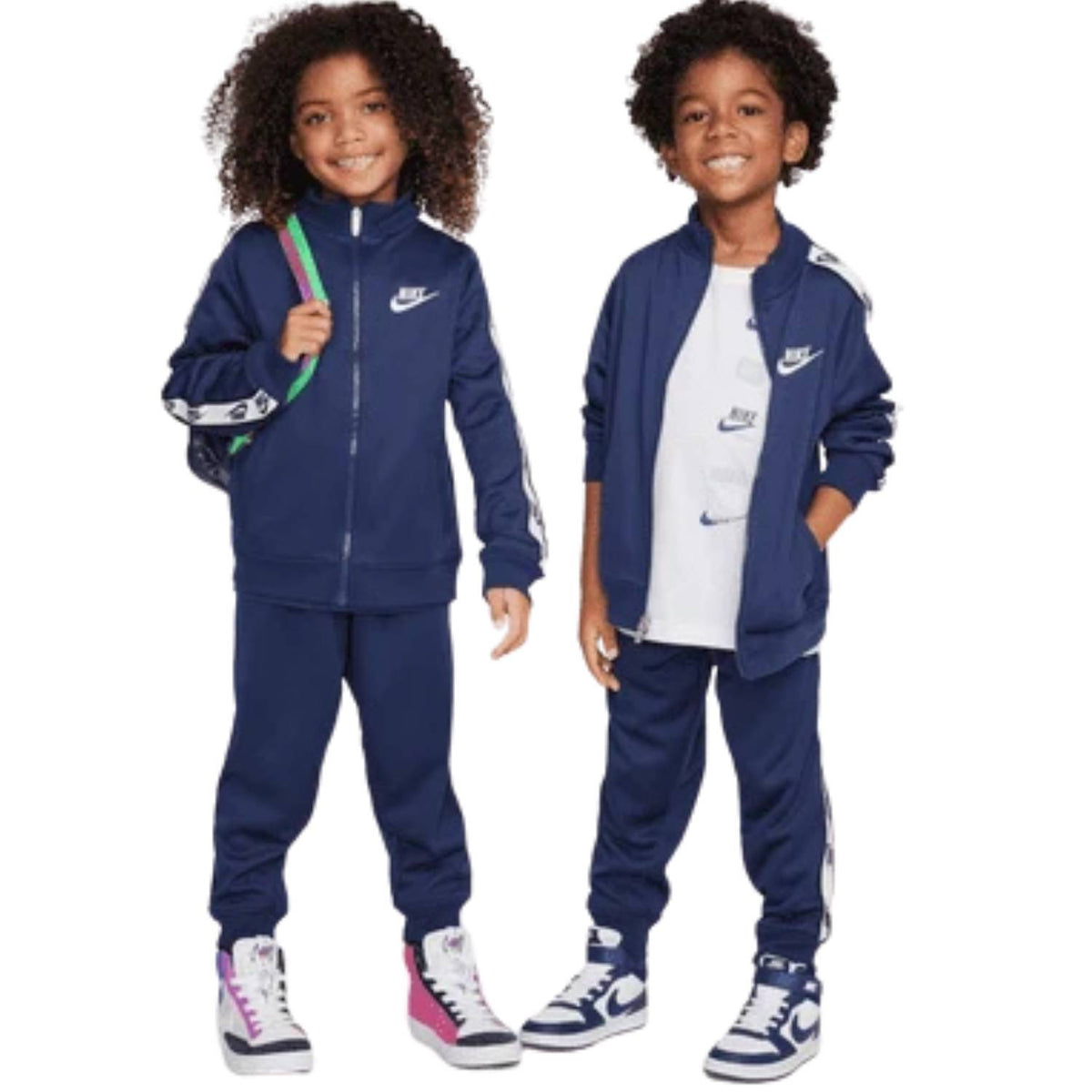 TUTA BAMBINI NIKE 86M452 U90 BLU FULL ZIP ACETATO