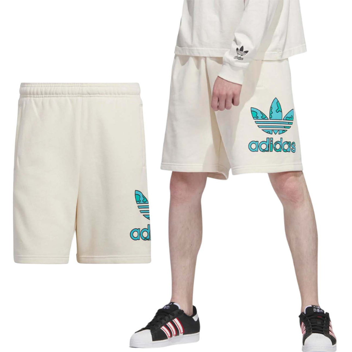 PANTALONCINO ADIDAS IC5562 TRIFOGLIO COTONE