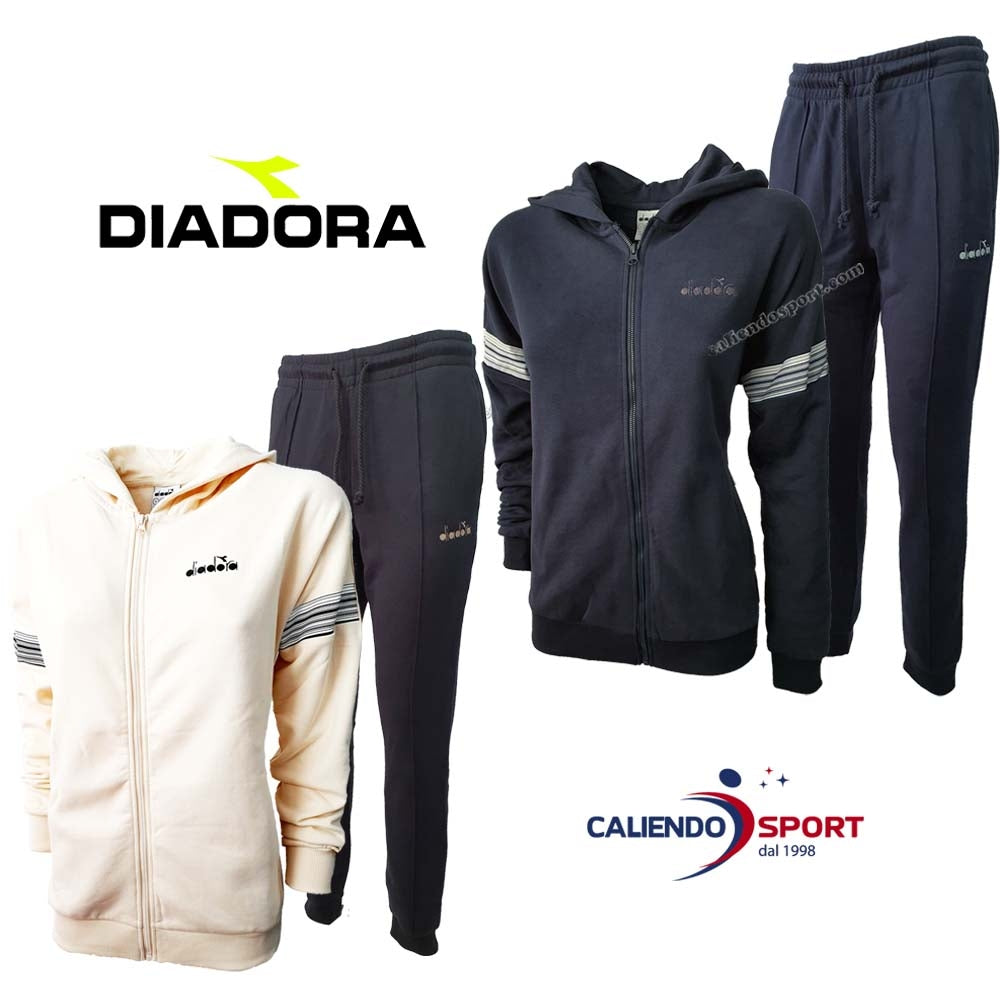 TUTA DIADORA DONNA 176483 L.HD CUFF SUIT FELPATA