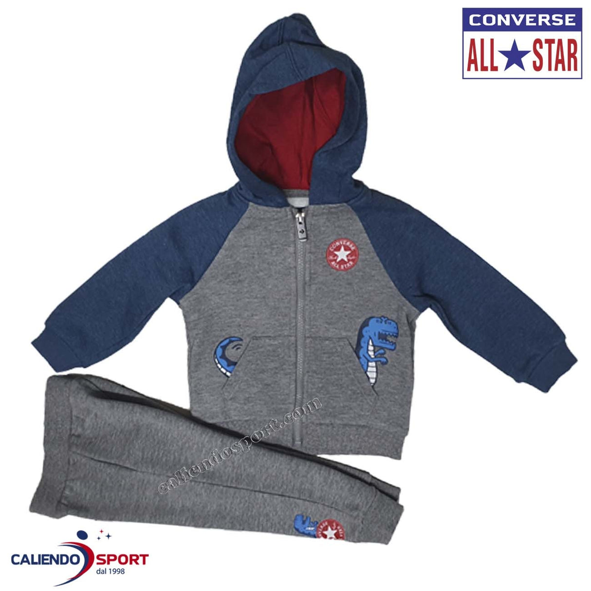 TUTA NEONATO CONVERSE 6CA807 042 COTONE FELPATO INFANT