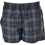 COSTUME UOMO REEBOK QUADRI NERO CELESTE MARE PANTALONCINO SHORT