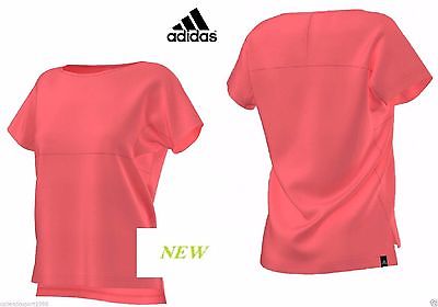 T-Shirt Donna Adidas Maglia Palestra Corsa Sport ROSA OFFERTA AI2037