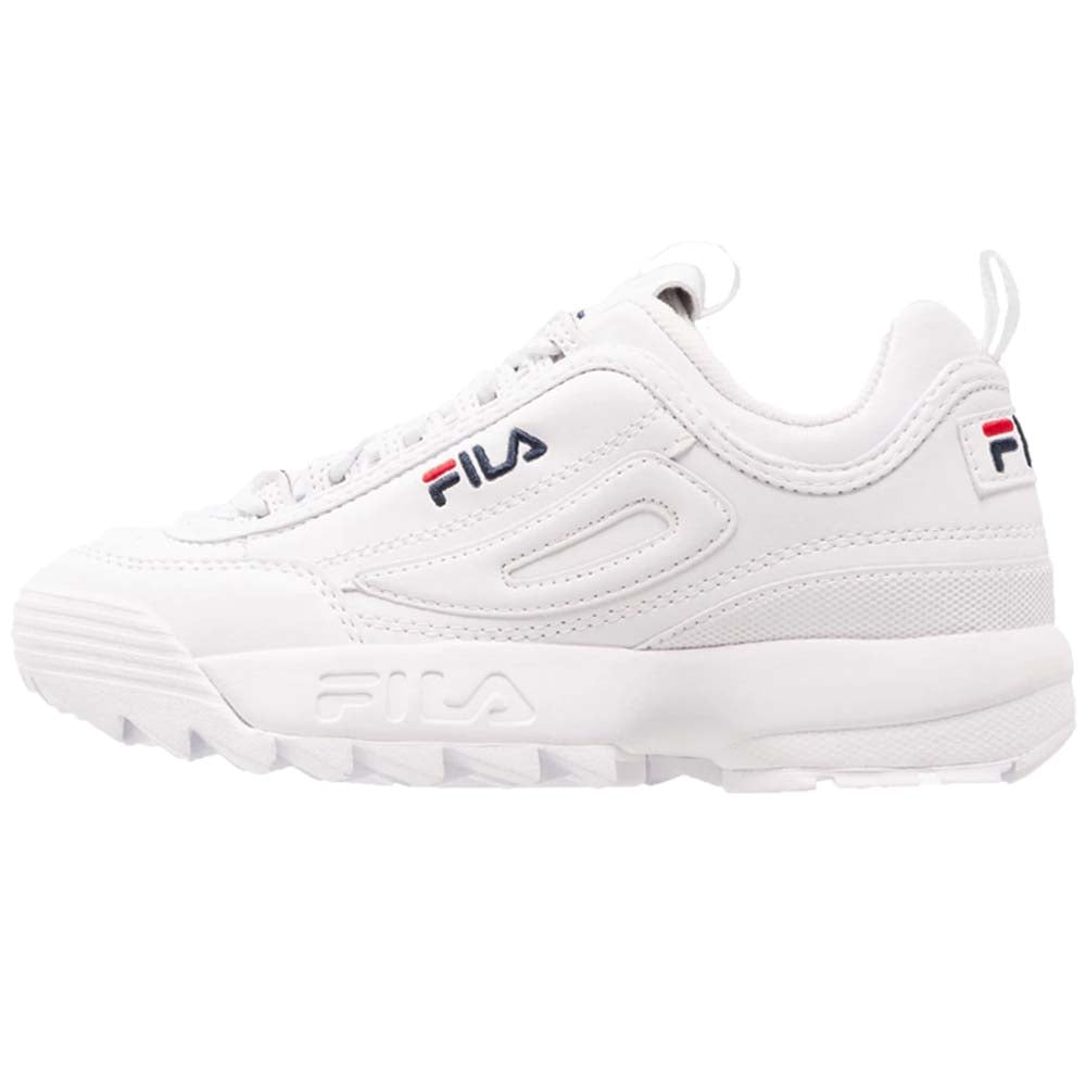 SCARPA FILA DISRUPTOR 1010302 1FG BIANCO 25Y NERO UOMO DONNA LOW WMN