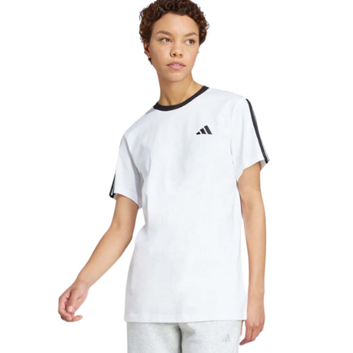 T-SHIRT DONNA ADIDAS JV6763 COTONE BIANCO