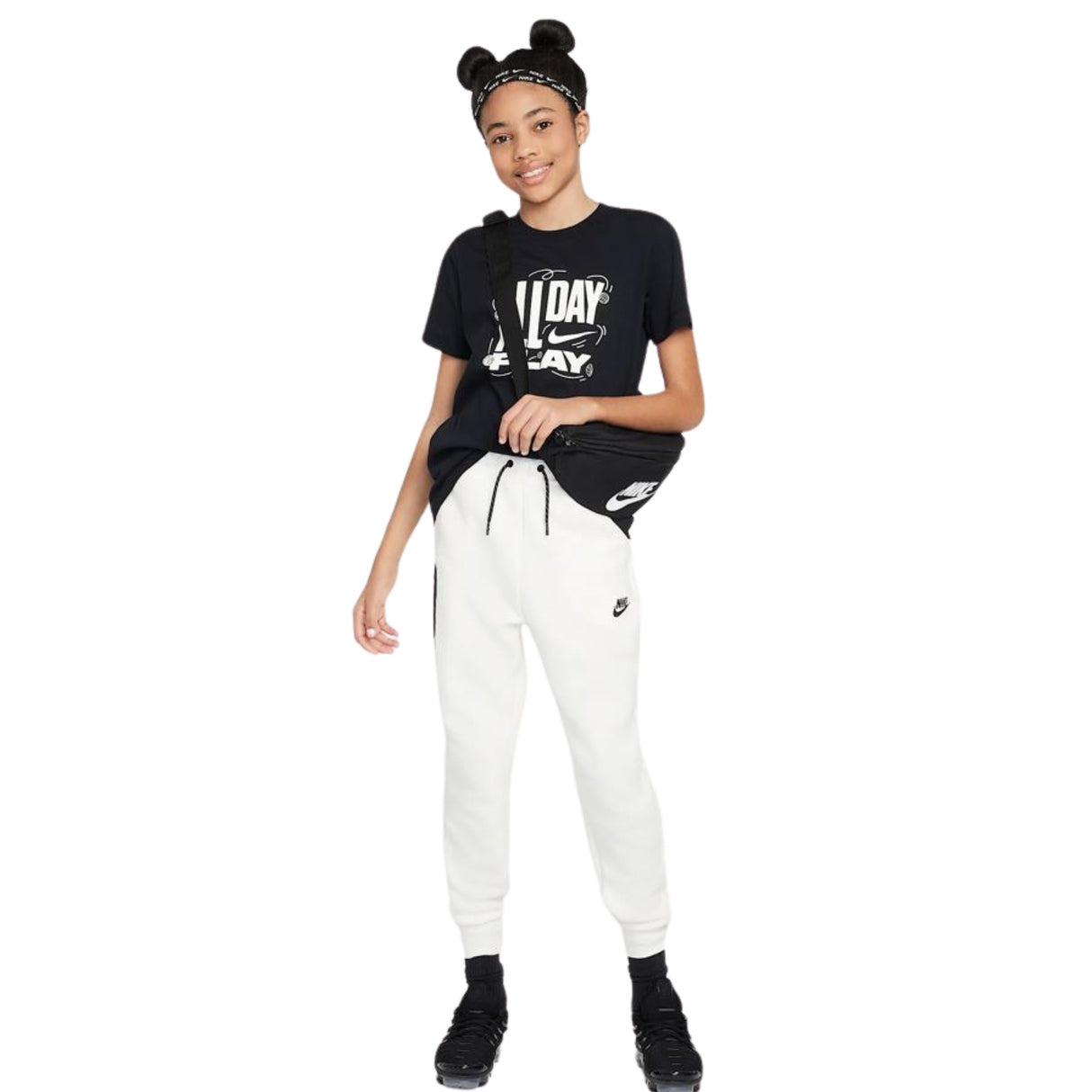 T-SHIRT RAGAZZE NIKE HM5849-010 COTONE NERO