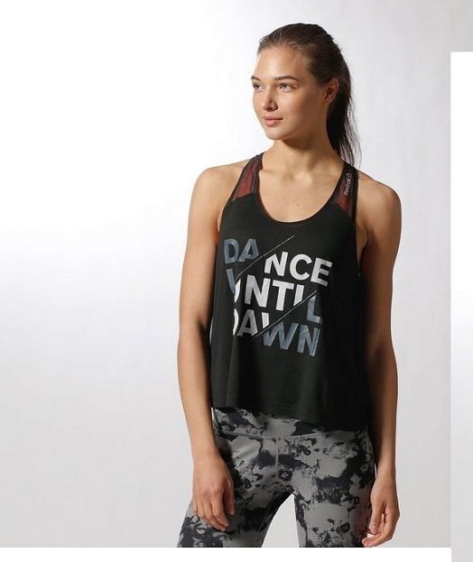 Donna Cannottiera reebok DF GRAFICO TANK2 Sport corsa Palest