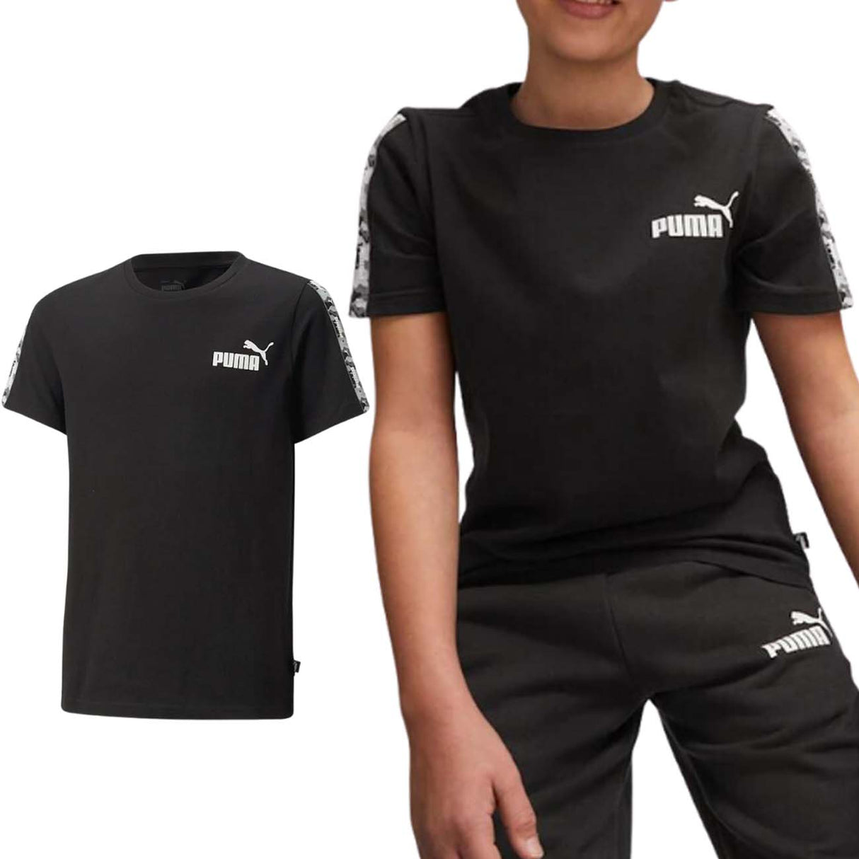 PUMA 673234 ESSENTIALS TAPE CAMO BOYS T-SHIRT