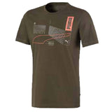T-SHIRT PUMA 581916 NERO VERDE GIRO COLLO
