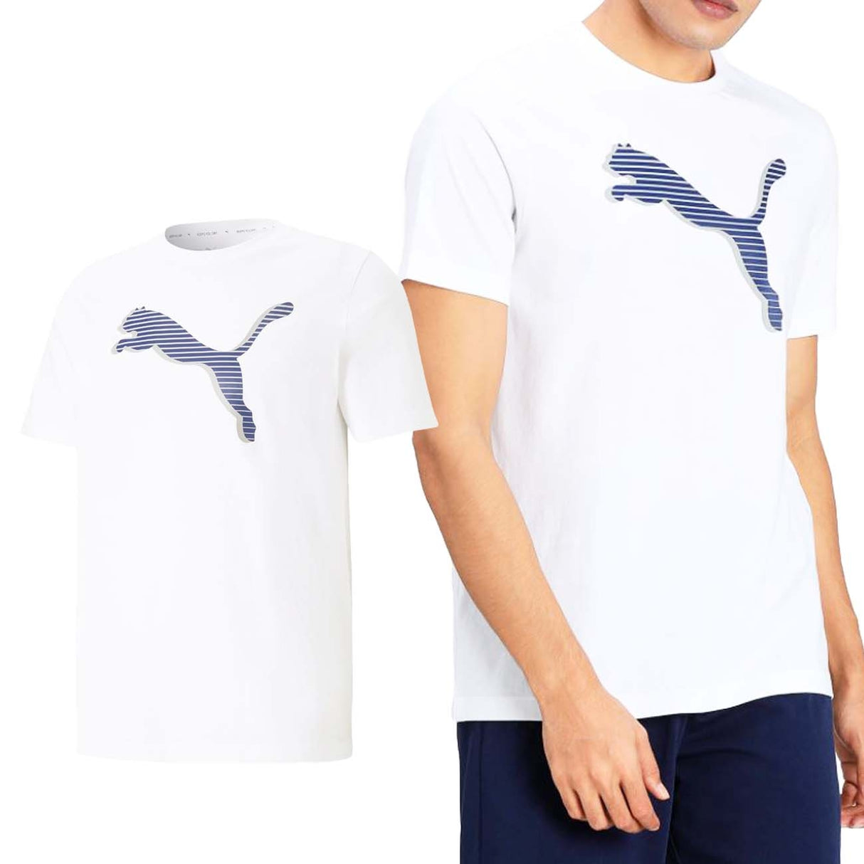PUMA T-SHIRT 585818 57 MODERN SPORTS LOGO WHITE – Caliendosport