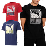 T-SHIRT  PUMA 587766 CAT BOX TEE BLU ROSSO NERO