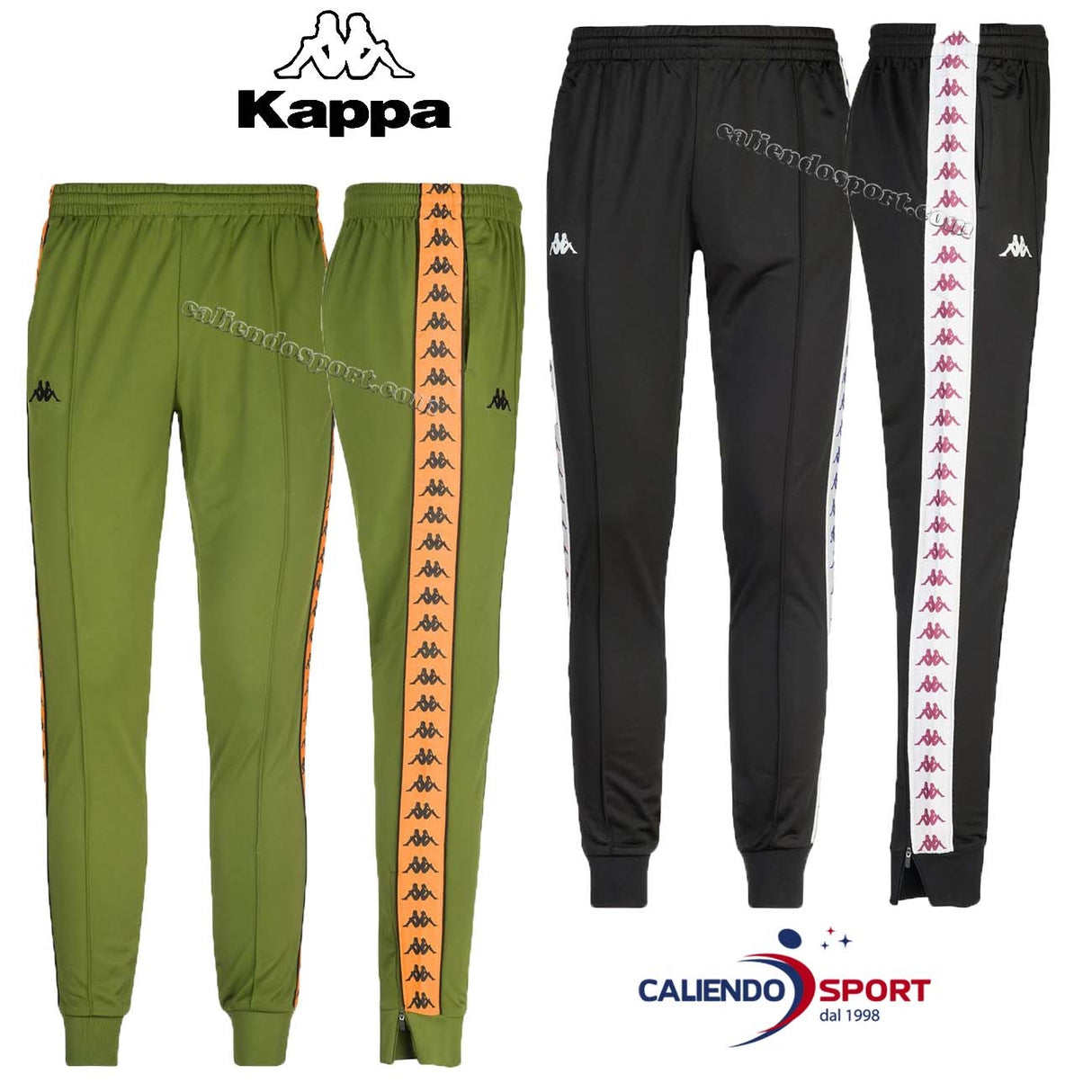 - KAPPA BANDA RASTORIA 303KUC0 A42 A38 ACETATE MEN WOMEN SLIM PANTS