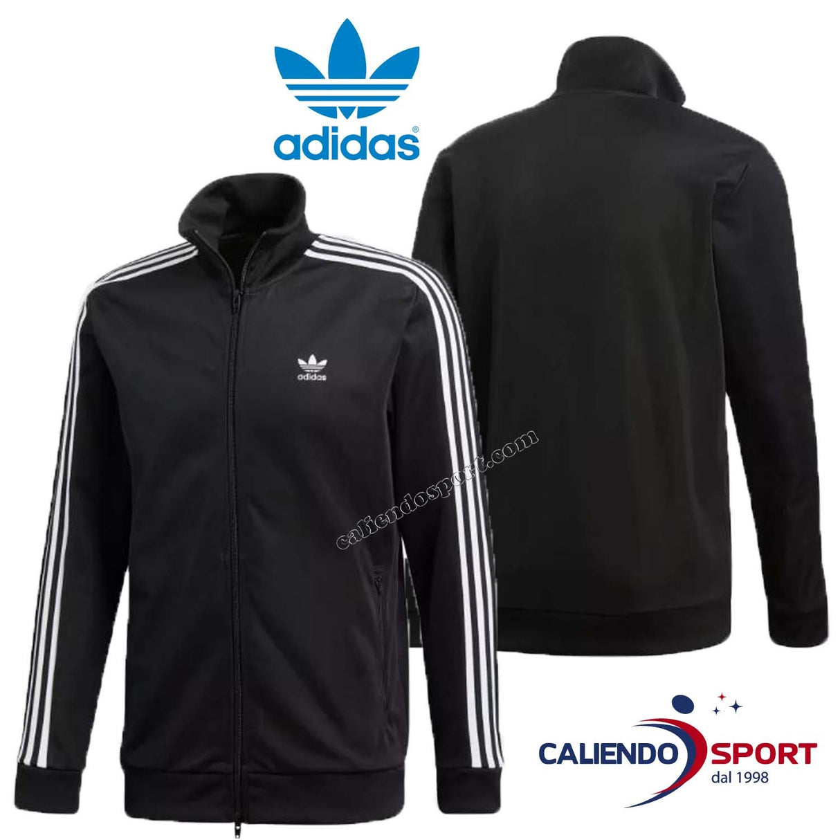 GIACCA ADIDAS ORIGINALS UOMO CW1250 NERO STRISCE BIANCHE TRACK JACKET BB SPORT