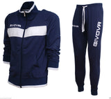 Tuta Uomo Cotone Givova Terry Sport Tempo Libero Palestra blu casual palestra