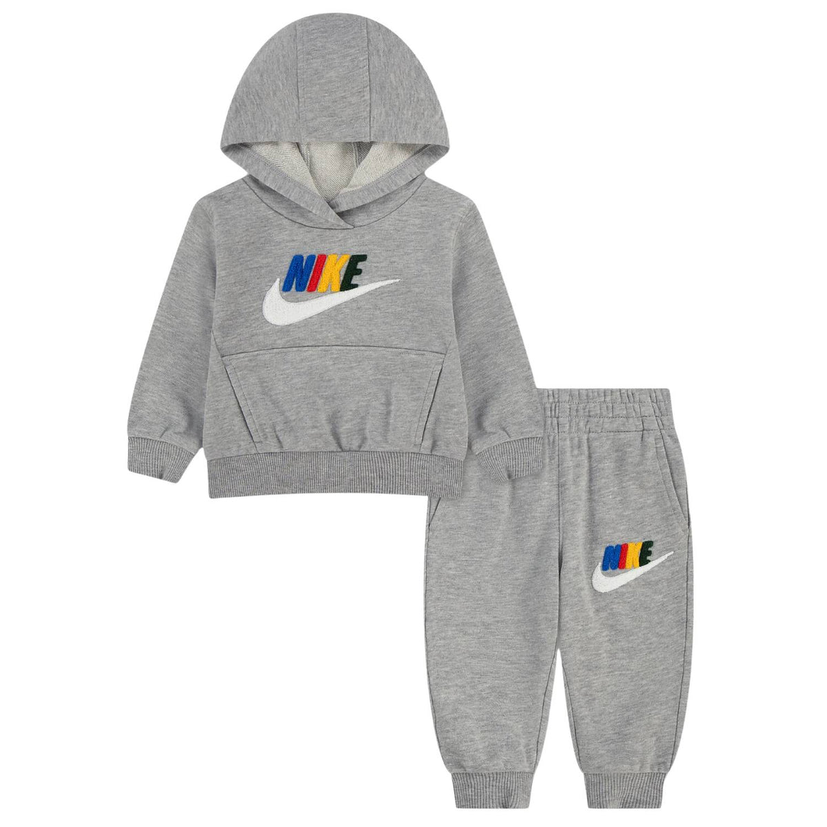 TUTA RAGAZZI NIKE 86N385 042 GRIGIO COTONE GARZATO