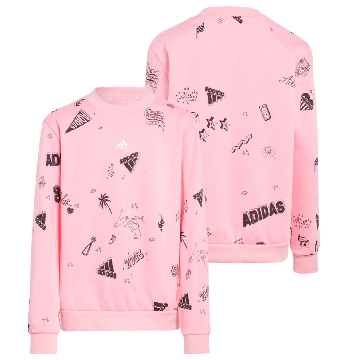 SWEAT-SHIRT EN COTON POLAIRE ADIDAS IA1576 FILLE ROSE