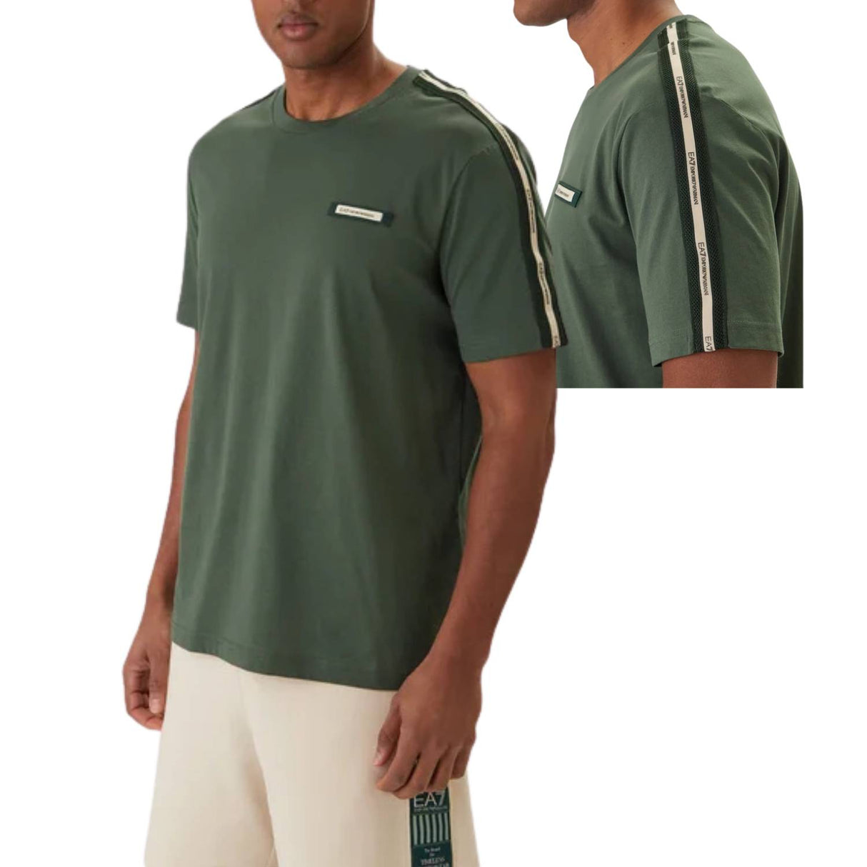T-SHIRT ARMANI EA7 E26 7M001476 AF10375 U7260 COTONE VERDE