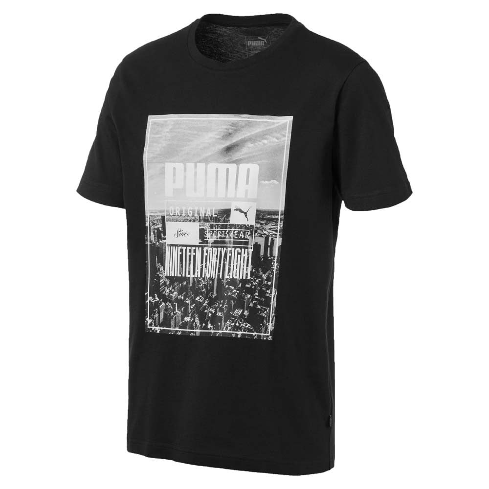 PUMA MEN'S T-SHIRT 854994 01 02 BLACK WHITE COTTON