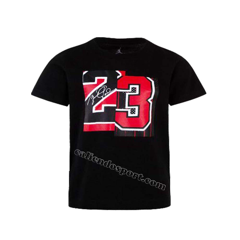 T-SHIRT JORDAN BAMBINO 856113 GEH CARBON HEATHER GRIGIO