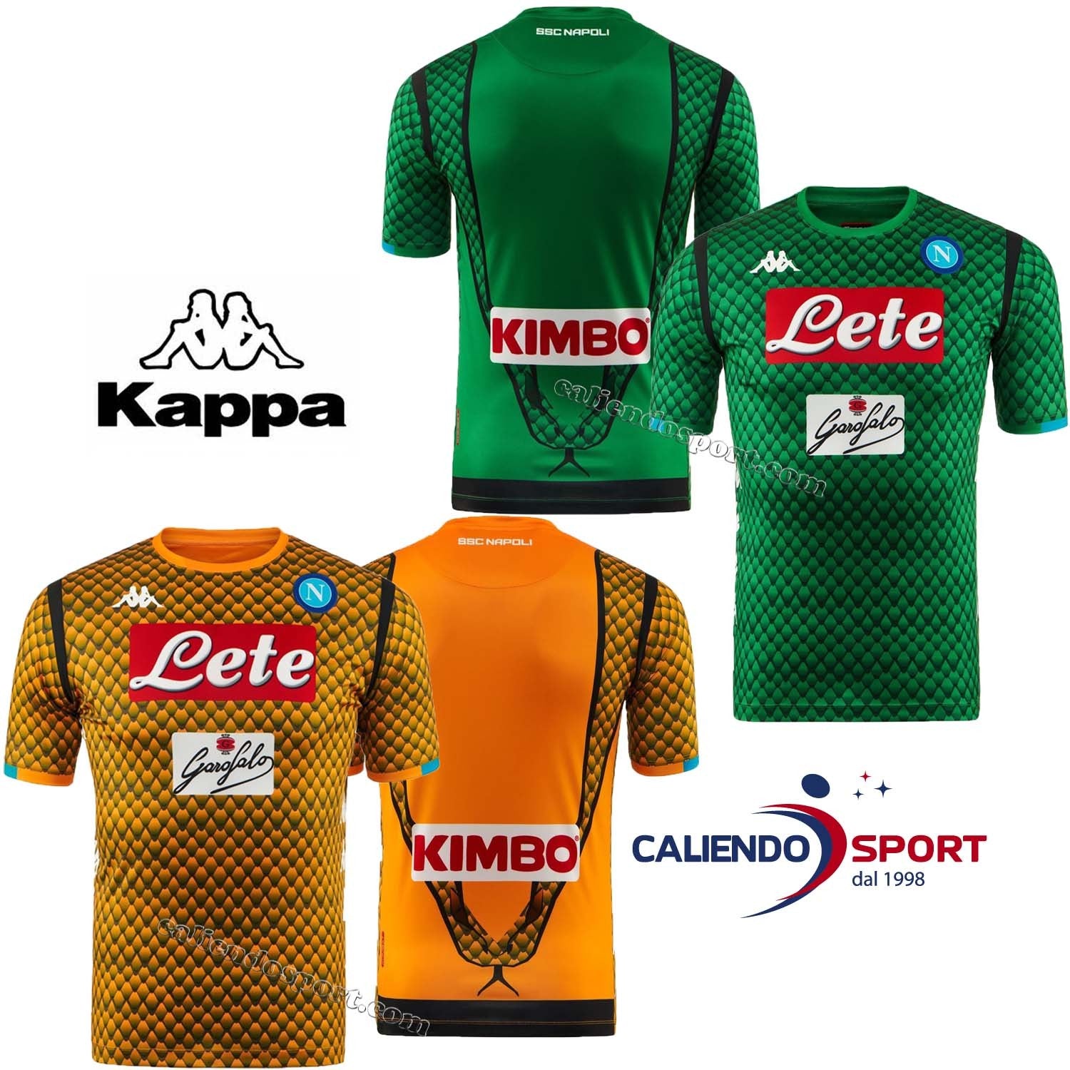 NAPOLI KAPPA KOMBAT EXTRA SHIRT 303GG90 YELLOW 3032UR0 GREEN