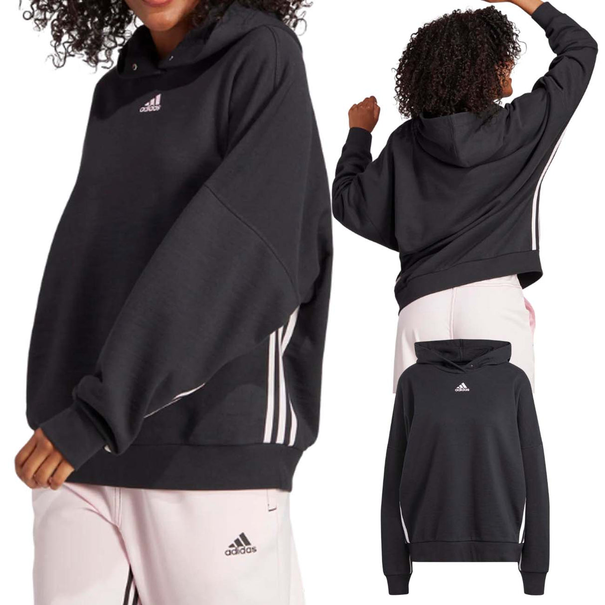 FELPA DONNA ADIDAS IA3158 PERFORMANCE COTONE GARZATO