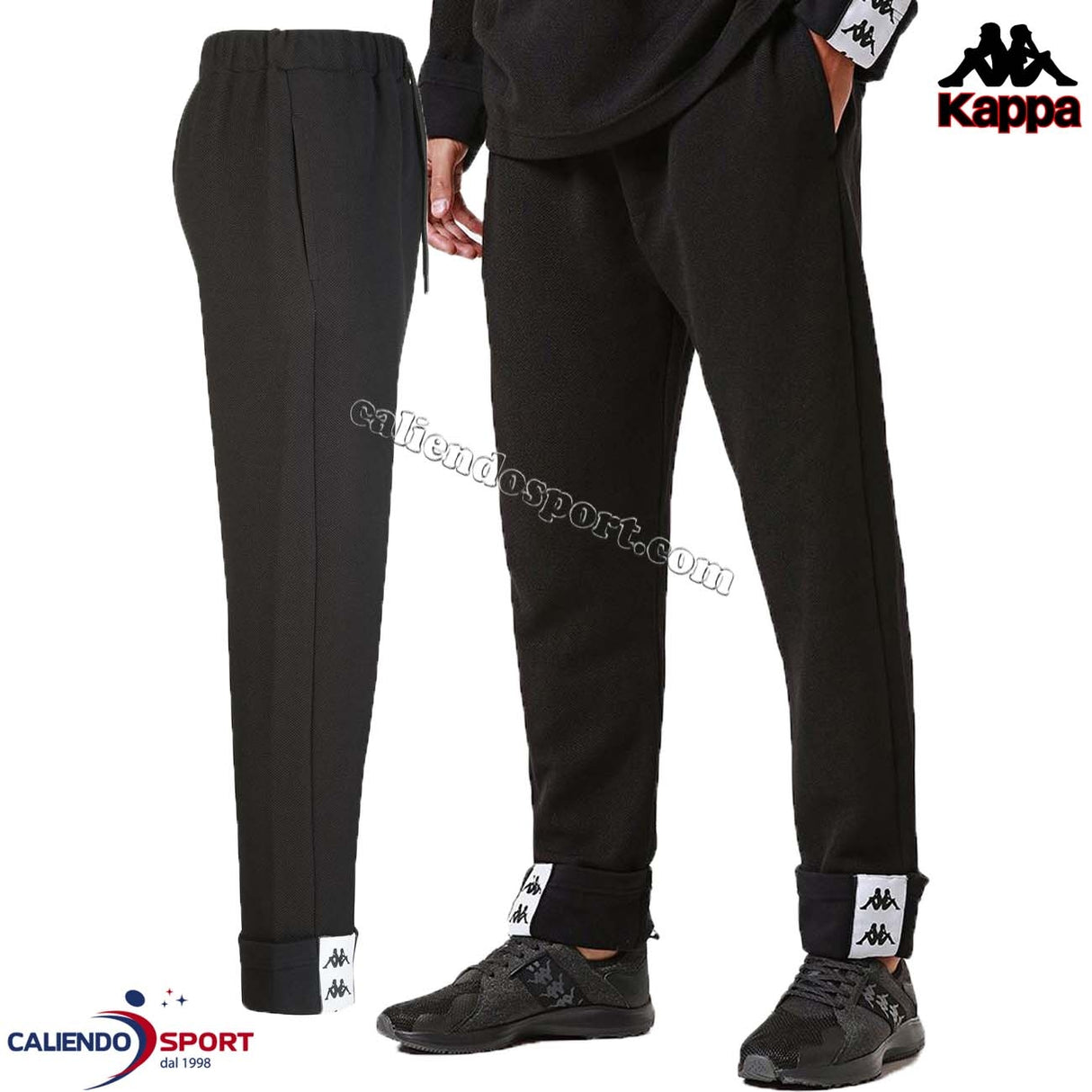 PANTALONE KABB BANDA 31118CW BY7 NERO DEDALO
