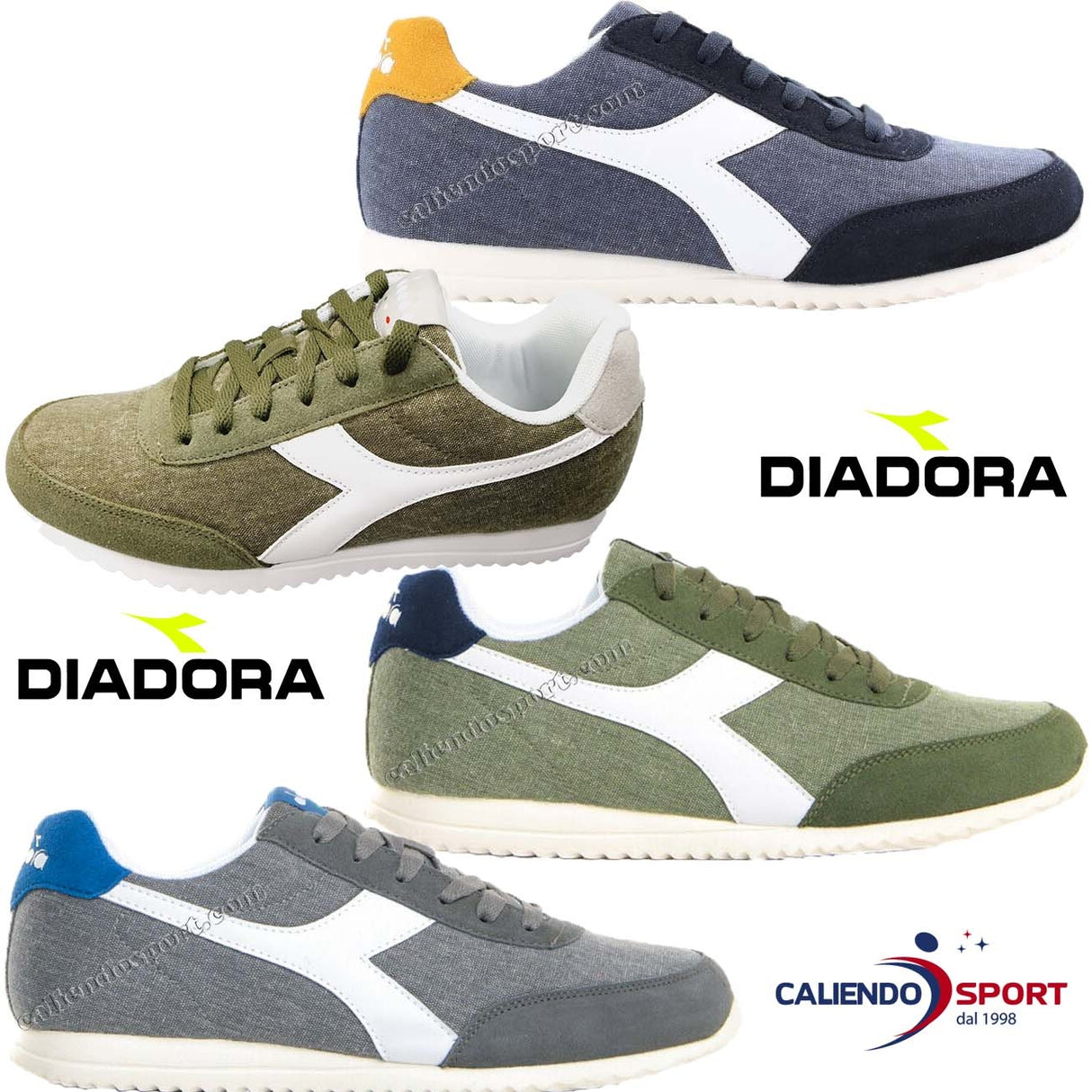 CHAUSSURES DIADORA JOG LIGHT C 171578 VERT BLEU GRIS ROUGE