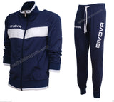 Tuta Uomo Cotone Givova Terry Sport Tempo Libero Palestra blu casual palestra