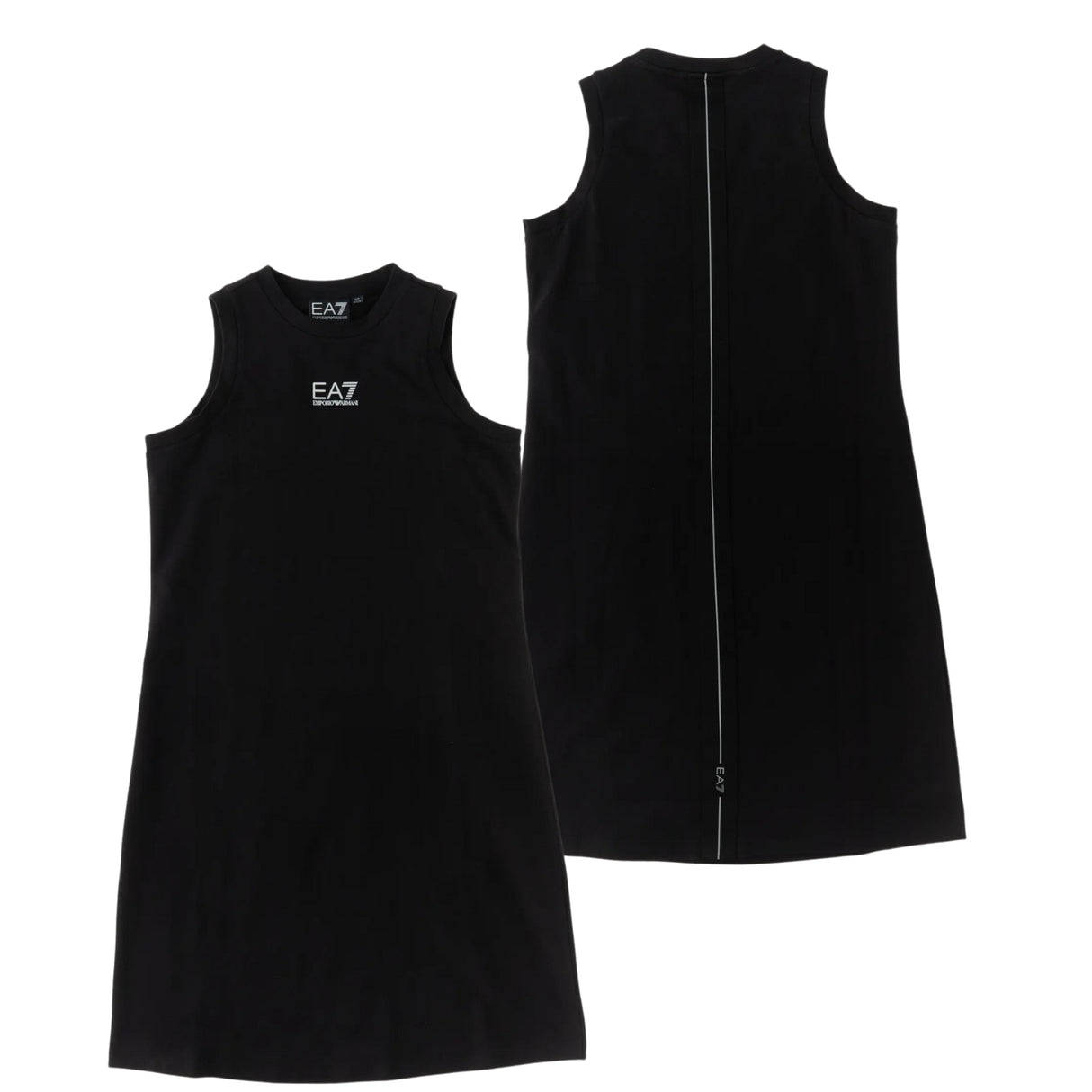 VESTITO RAGAZZE ARMANI EA7 E25 7G000143 AF14883  UC001 NERO COTONE