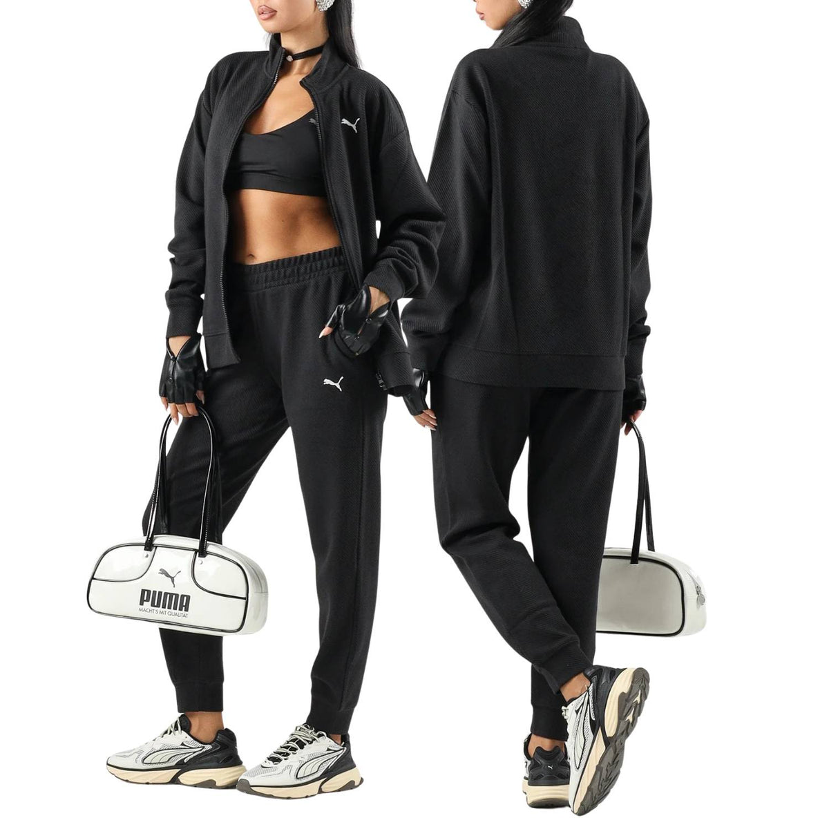 TUTA PUMA DONNA 694001 01 TWILL NERO