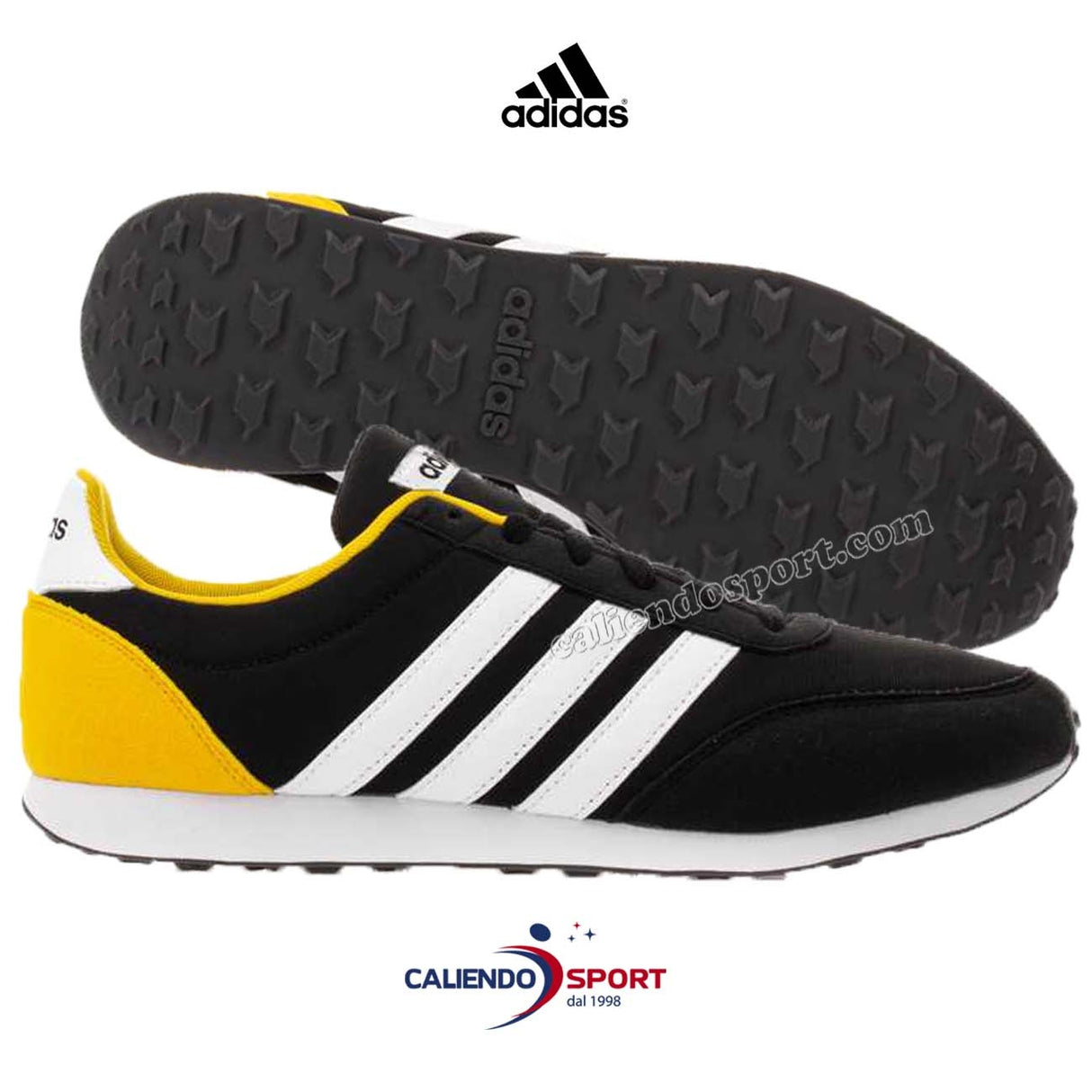 ADIDAS EG9913 BLACK YELLOW V RACER 2.0 SHOE