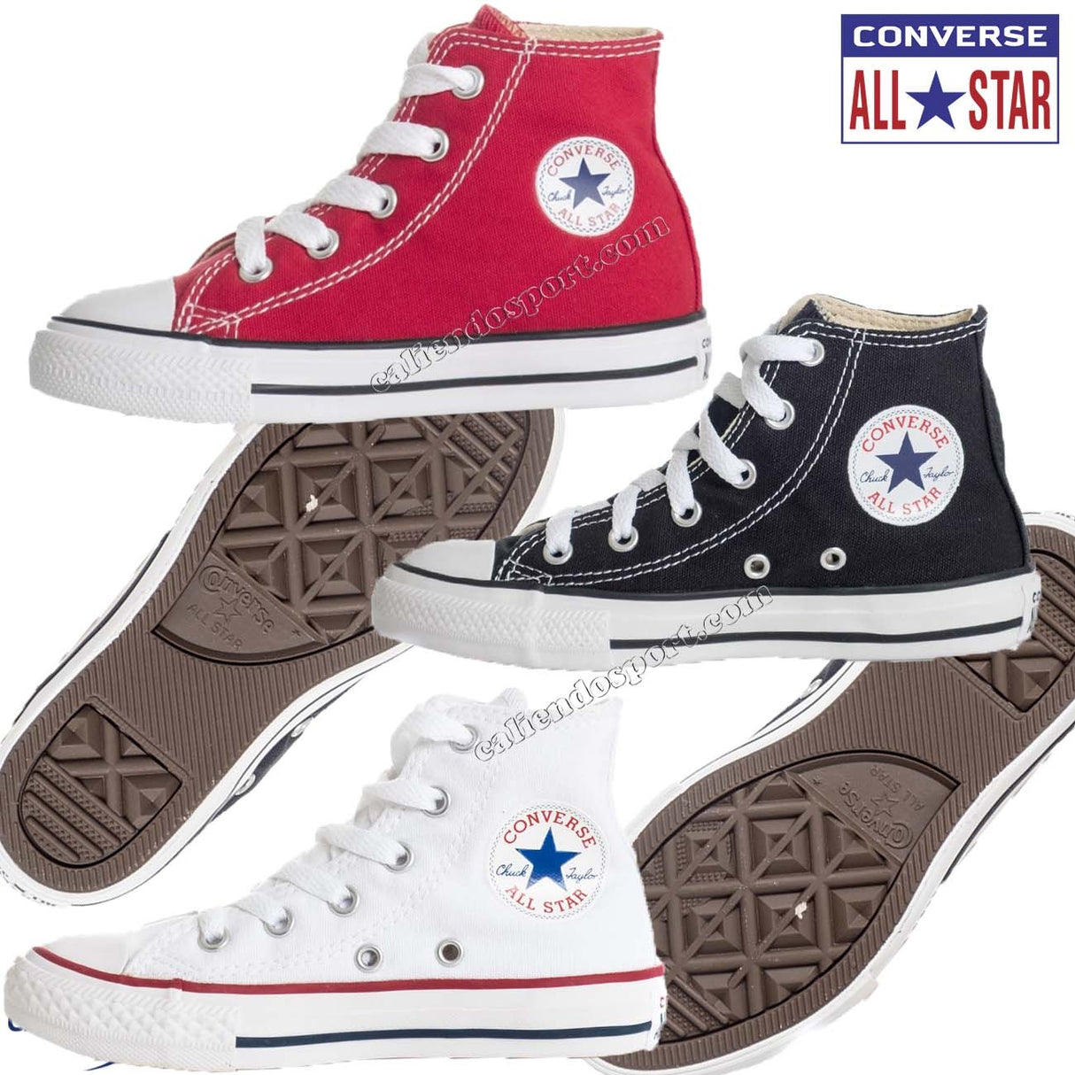 CHAUSSURES CONVERSE GARÇONS 3J253C 3J231C 3J232C ROUGE BLANC NOIR