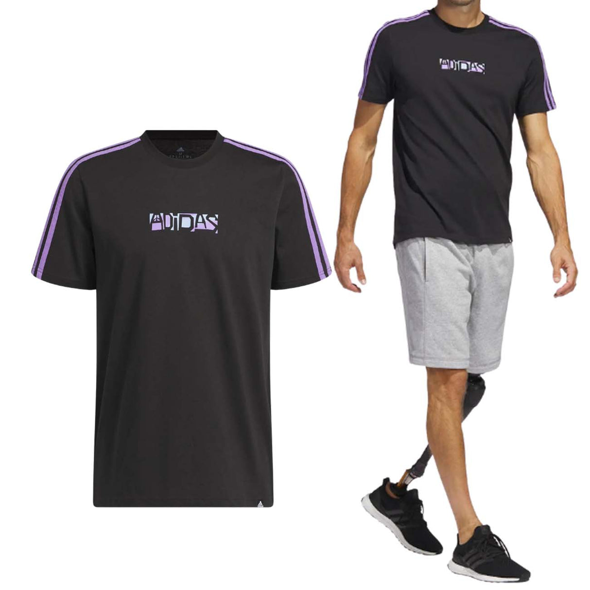 ADIDAS IC7792 GRAPHIC 3 STRIPES COTTON T-SHIRT
