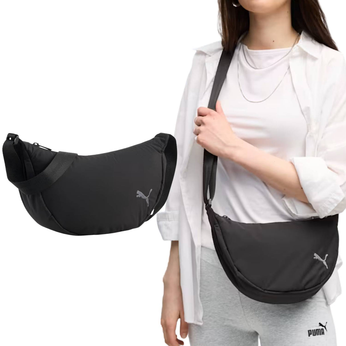 BORSA PUMA 092769 01 MEZZALUNA HER 3 LITRI NERO