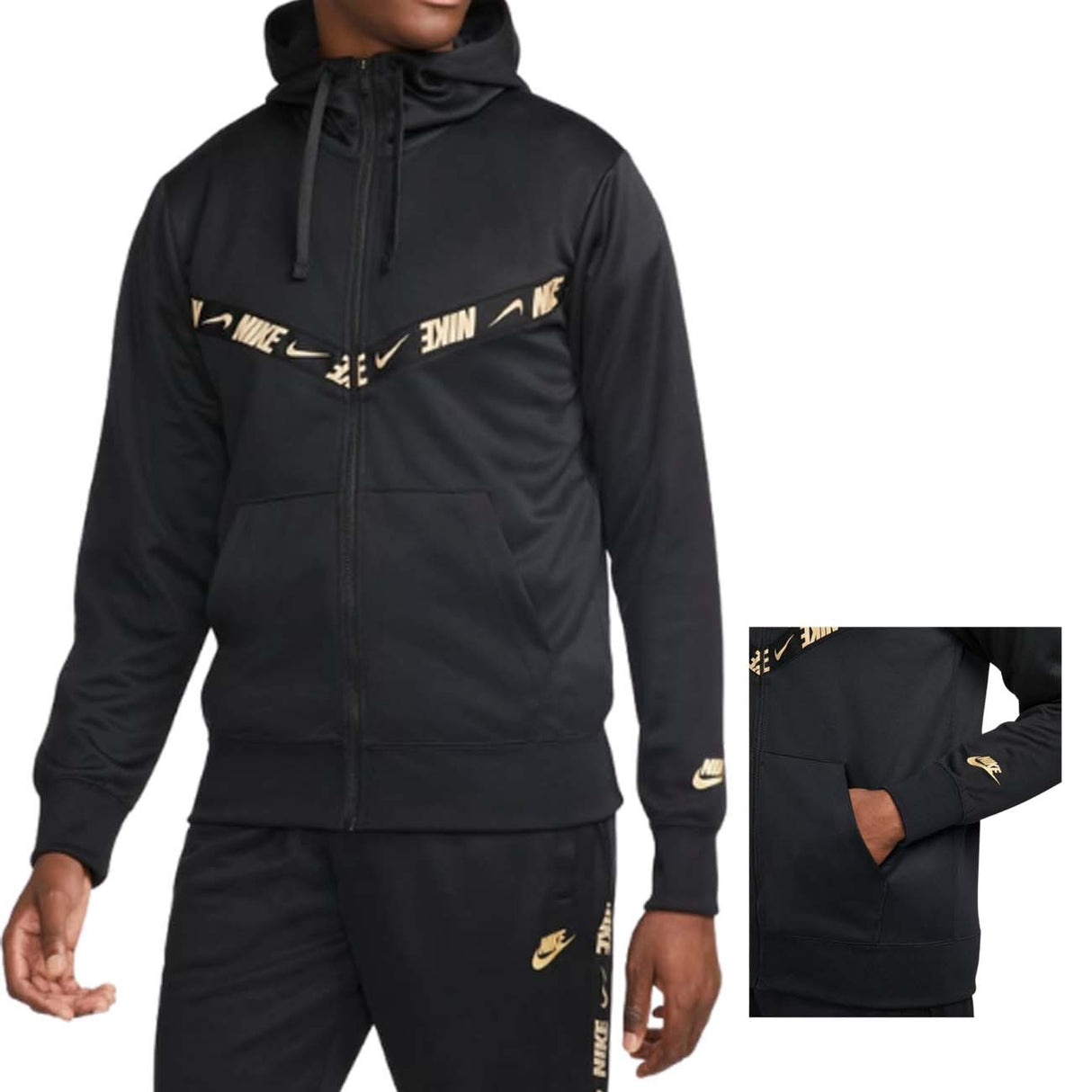 FELPA NIKE DQ1933 010 NERO MATERIALI SOSTENIBILI