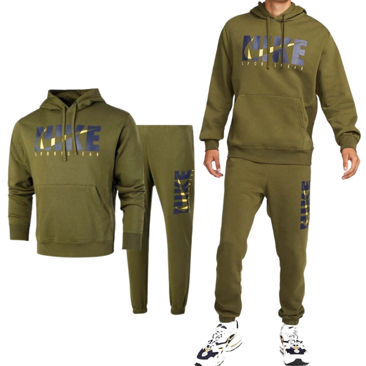 TUTA NIKE DD5242 326 SPORTSWEAR COTONE FELPATO