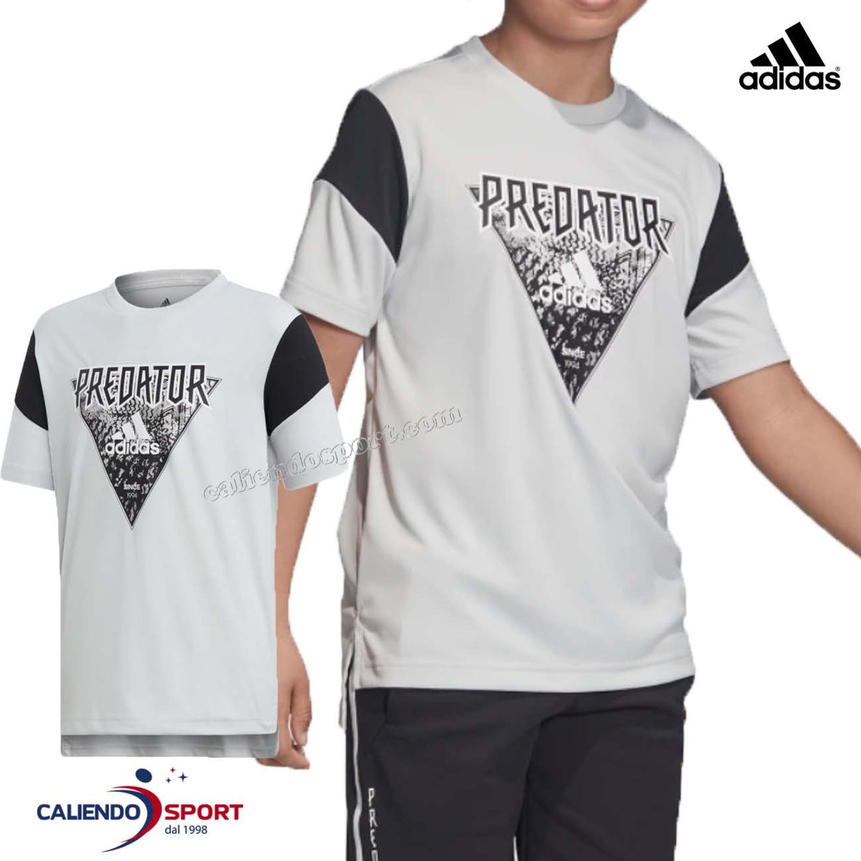 BOYS T-SHIRT DV1336 ADIDAS PREDATOR GRAY YB P TEE