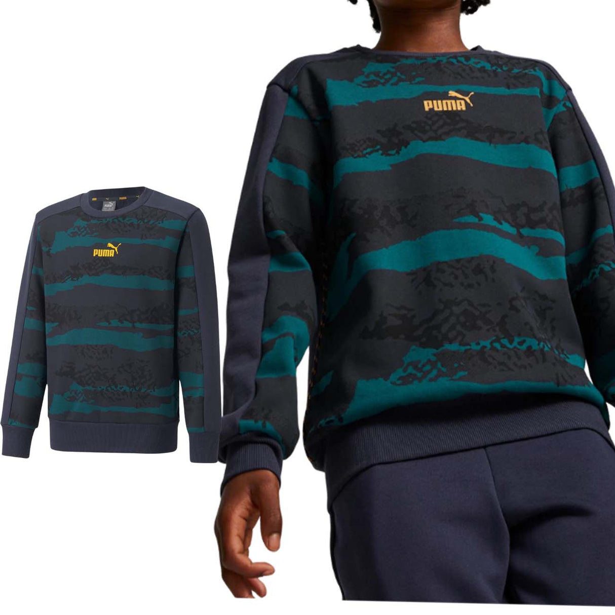 PUMA 670104 43 BOYS' SWEATSHIRT COTTON FLEECE