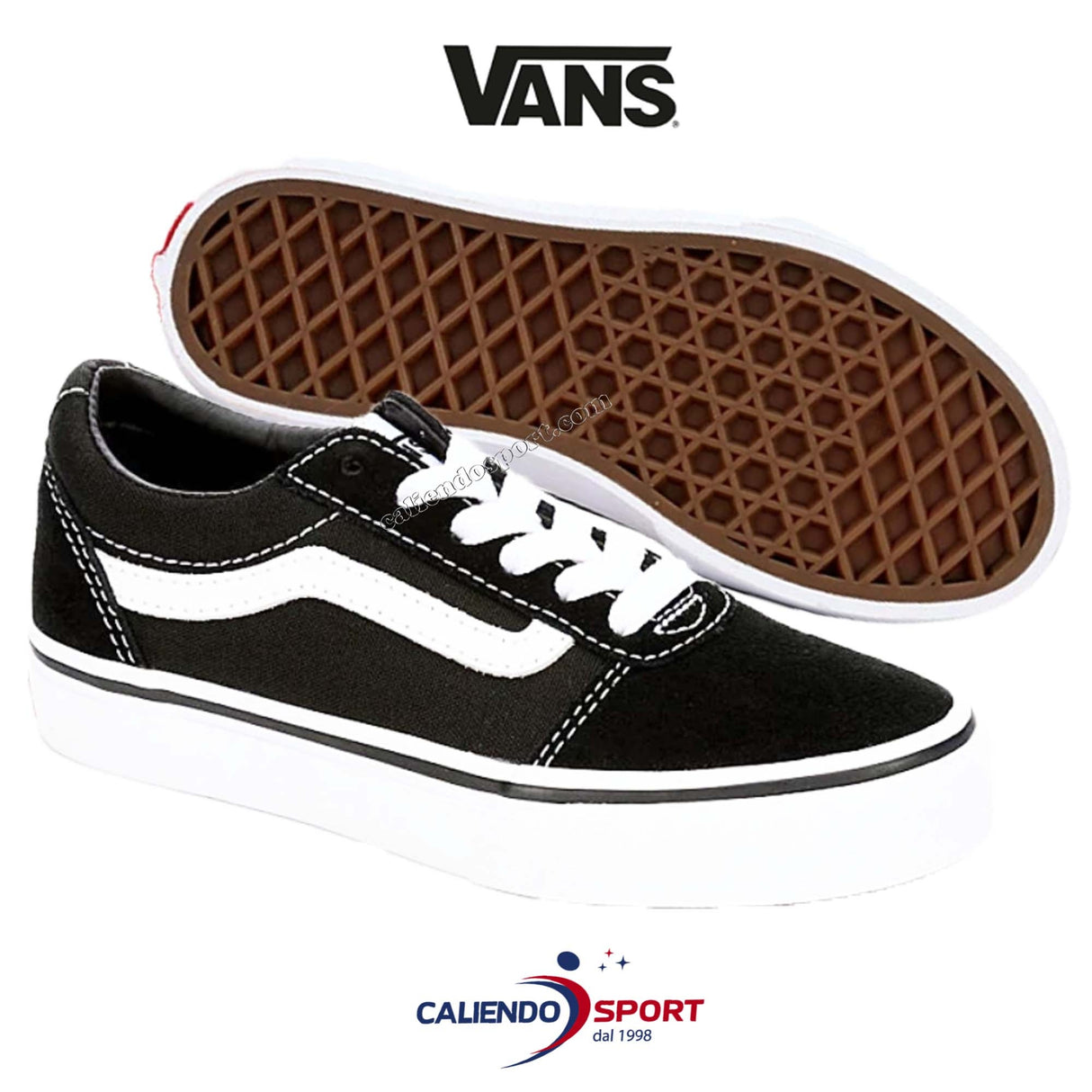 VANS WOMEN'S SHOES VN0A3IUNIJU1 BLACK WARD SNEAKER