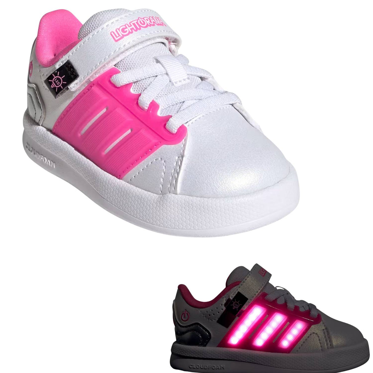 SCARPA BAMBINE KI6535 LIGHTORAMA COURT STRAPPO LUCI