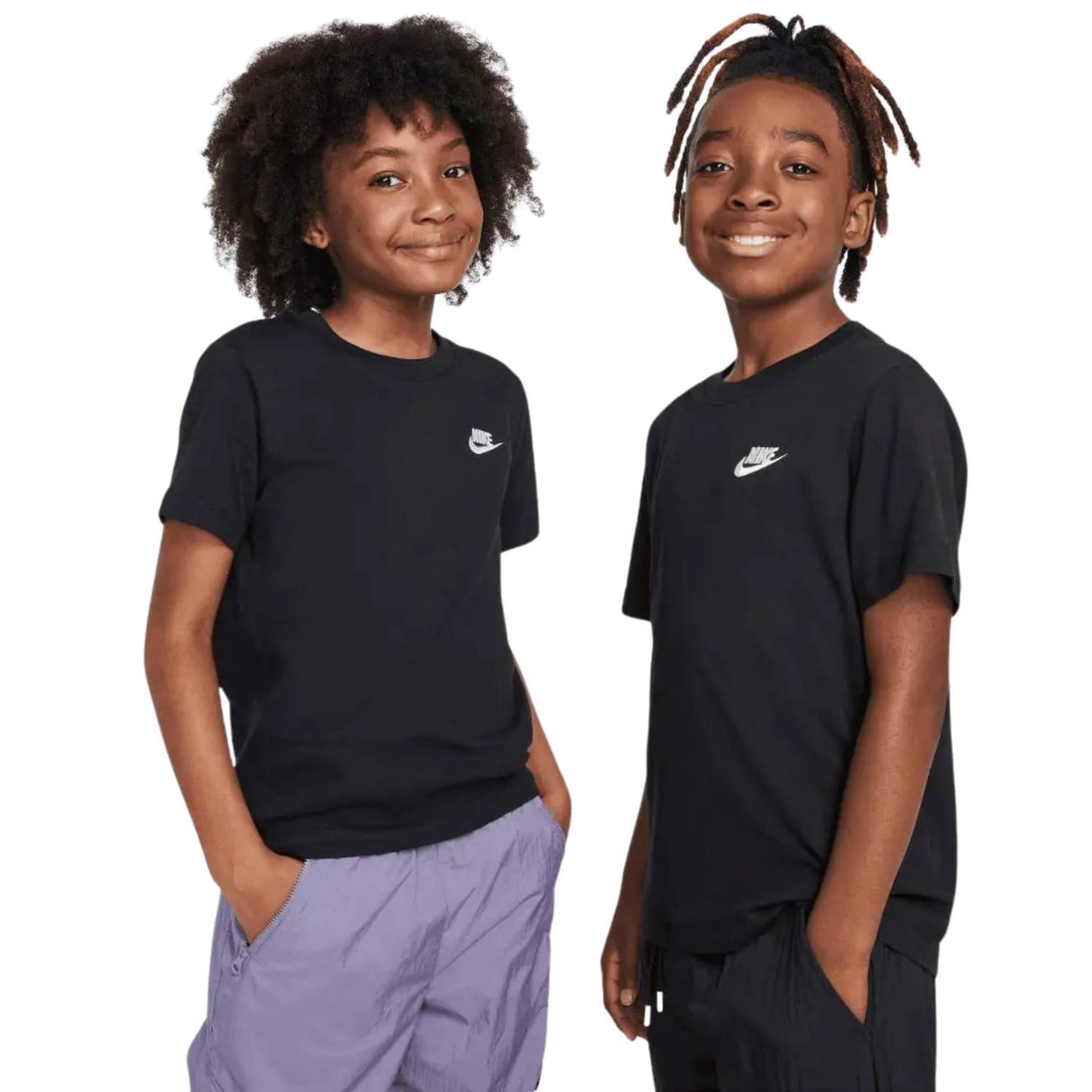 T-SHIRT RAGAZZI NIKE FZ5177 010 COTONE NERO